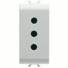 GEWISS - GEWGW10201AB PRESA STANDARD ITALIANO 250V ac - 2P+T 10A - P11 - 1 MODULO - BIANCO LUCIDO - ANTIBATTERICO - CHORUSMART