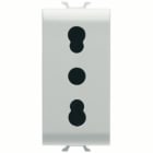 GEWISS - GEWGW10203AB PRESA STANDARD ITALIANO 250V ac - 2P+T 16A BIVALENTE - P11-P17 - 1 MODULO - BIANCO LUCIDO - ANTIBATTERICO - CHORUSMART