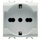 GEWISS - GEWGW10204AB PRESA STANDARD ITALIANO/TEDESCO 250V ac - 2P+T 16A BIVALENTE - 2 MODULI - BIANCO LUCIDO - ANTIBATTERICO - CHORUSMART