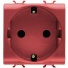 GEWISS - GEWGW10251AB PRESA STANDARD TEDESCO 250V ac - PER LINEE DEDICATE - 2P+T 16A - 2 MODULI - ROSSO - ANTIBATTERICO - CHORUSMART