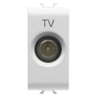 GEWISS - GEWGW10361 PRESA COASSIALE TV SCHERMATURA CLASSE A - CONNETTORE IEC MASCHIO 9,5mm - DIRETTA CON PASSAGGIO DI CORRENTE - 1 MODULO - BIANCO LUCIDO - CHORUSMART