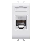 GEWISS - GEWGW10424AB PRESA UTENTE RJ45 - CATEGORIA 6 - FTP - 1 MODULO - BIANCO LUCIDO - ANTIBATTERICO - CHORUSMART