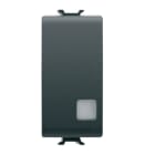 GEWISS - GEWGW12003 INTERRUTTORE UNIPOLARE 250V ac - 16AX ILLUMINABILE - CON LENTE NEUTRA SOSTITUIBILE - 1 MODULO - NERO SATINATO - CHORUSMART