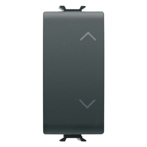 GEWISS - GEWGW12122 COMMUTATORE BIPOLARE - 250V ac - 10AX - NEUTRO - SIMBOLO SU-GIU' - 1 MODULO - NERO SATINATO - CHORUSMART