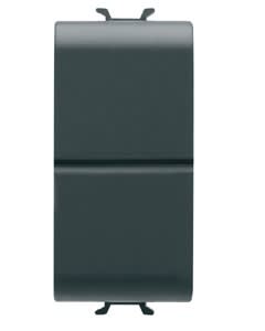 GEWISS - GEWGW12141 PULSANTE UNIPOLARE 250V ac - NA+NA 16A - DOPPIO - 1 MODULO - NERO SATINATO - CHORUSMART