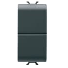 GEWISS - GEWGW12141 PULSANTE UNIPOLARE 250V ac - NA+NA 16A - DOPPIO - 1 MODULO - NERO SATINATO - CHORUSMART