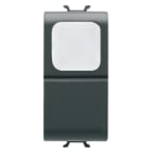 GEWISS - GEWGW12144 PULSANTE UNIPOLARE 250V ac - NA 16A - DIFFUSORE OPALE - 1 MODULO - NERO SATINATO - CHORUSMART