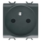 GEWISS - GEWGW12247 PRESA STANDARD FRANCESE 250V ac - 2P+T 16A - 2 MODULI - NERO SATINATO - CHORUSMART
