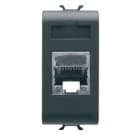 GEWISS - GEWGW12422 PRESA RJ45 - CATEGORIA 5e - FTP - 1 MODULO  CHORUSMART - NERO SATINATO