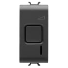 GEWISS - GEWGW12568 REGOLATORE ELETTRONICO - A PULSANTE - 230V ac 50/60Hz - RESISTIVO 60-500W / INDUTTIVO 60-500VA - 1 MODULO - NERO SATINATO  CHORUSMART