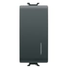 GEWISS - GEWGW12912 PULSANTE ELETTRONICO SOFT-CLICK - LUMINOSO - CON DIFFUSORE - PER RELE E DIMMER  1P NA 4A - 230V ac 50/60Hz - 1 MODULO - NERO SATINATO  CHORUSMART