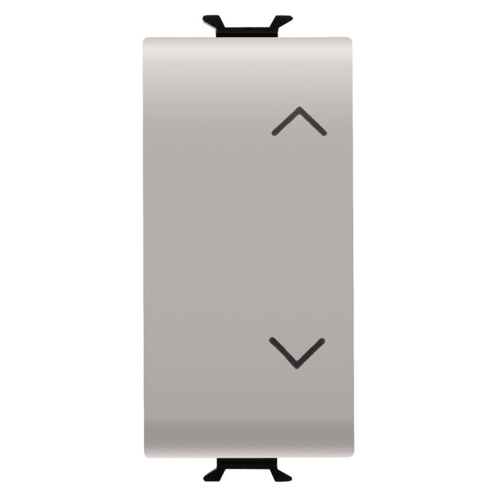 GEWISS - GEWGW13121 COMMUTATORE UNIPOLARE 250V ac - 10AX - TASTO NEUTRO - SIMBOLO SU-GIU' - 1 MODULO - NATURAL BEIGE SATINATO - CHORUSMART