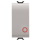 GEWISS - GEWGW13137 PULSANTE UNIPOLARE 250V ac - NC 16A - TASTO NEUTRO - SIMBOLO 0 ROSSO - 1 MODULO - NATURAL BEIGE SATINATO - CHORUSMART