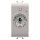 GEWISS - GEWGW13145 PULSANTE BIPOLARE 250V ac - NA 10A - CON CHIAVE - 1 MODULO - NATURAL BEIGE SATINATO - CHORUSMART