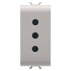 GEWISS - GEWGW13201 PRESA STANDARD ITALIANO 250V ac - 2P+T 10A - P11 - 1 MODULO - NATURAL BEIGE SATINATO - CHORUSMART