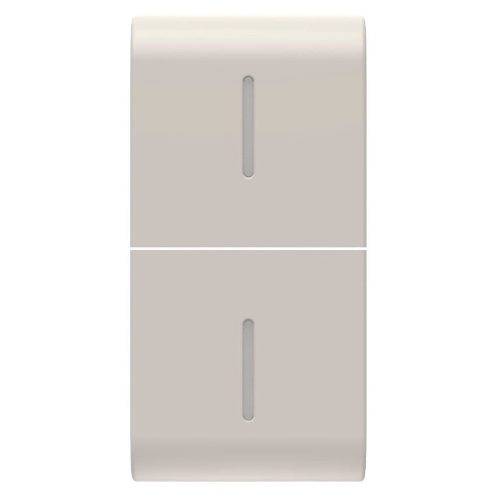 GEWISS - GEWGW13557S TASTO INTERCAMBIABILE PER COMANDI ASSIALI - CON 2 DIFFUSORI - 1 MODULO - NATURAL BEIGE SATINATO - CHORUSMART