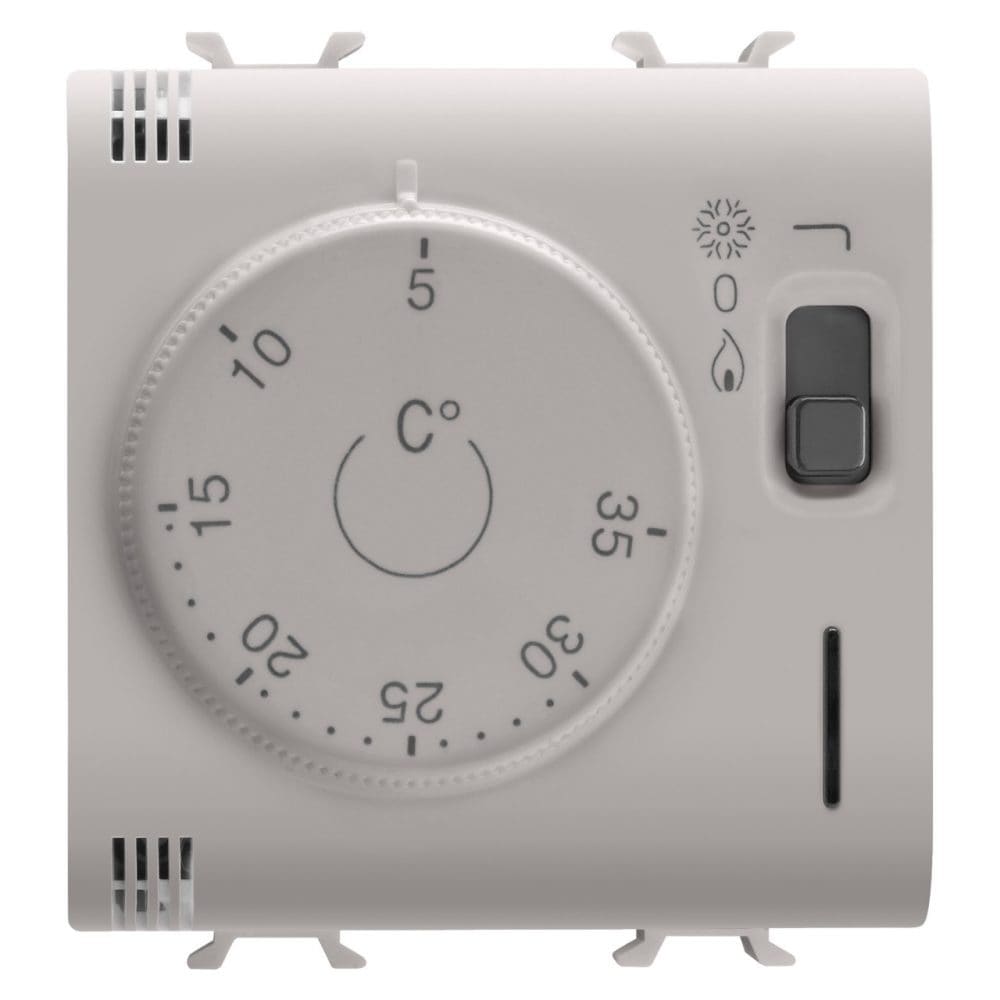 GEWISS - GEWGW13705 TERMOSTATO - 230V ac 50/60Hz - 2 MODULI - NATURAL BEIGE SATINATO - CHORUSMART