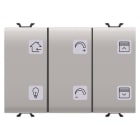 GEWISS - GEWGW13784A PULSANTIERA CON SIMBOLI INTERCAMBIABILI - CON ATTUATORE ON/OFF - KNX - 6+1 CANALI - 3 MODULI - NATURAL BEIGE - CHORUSMART