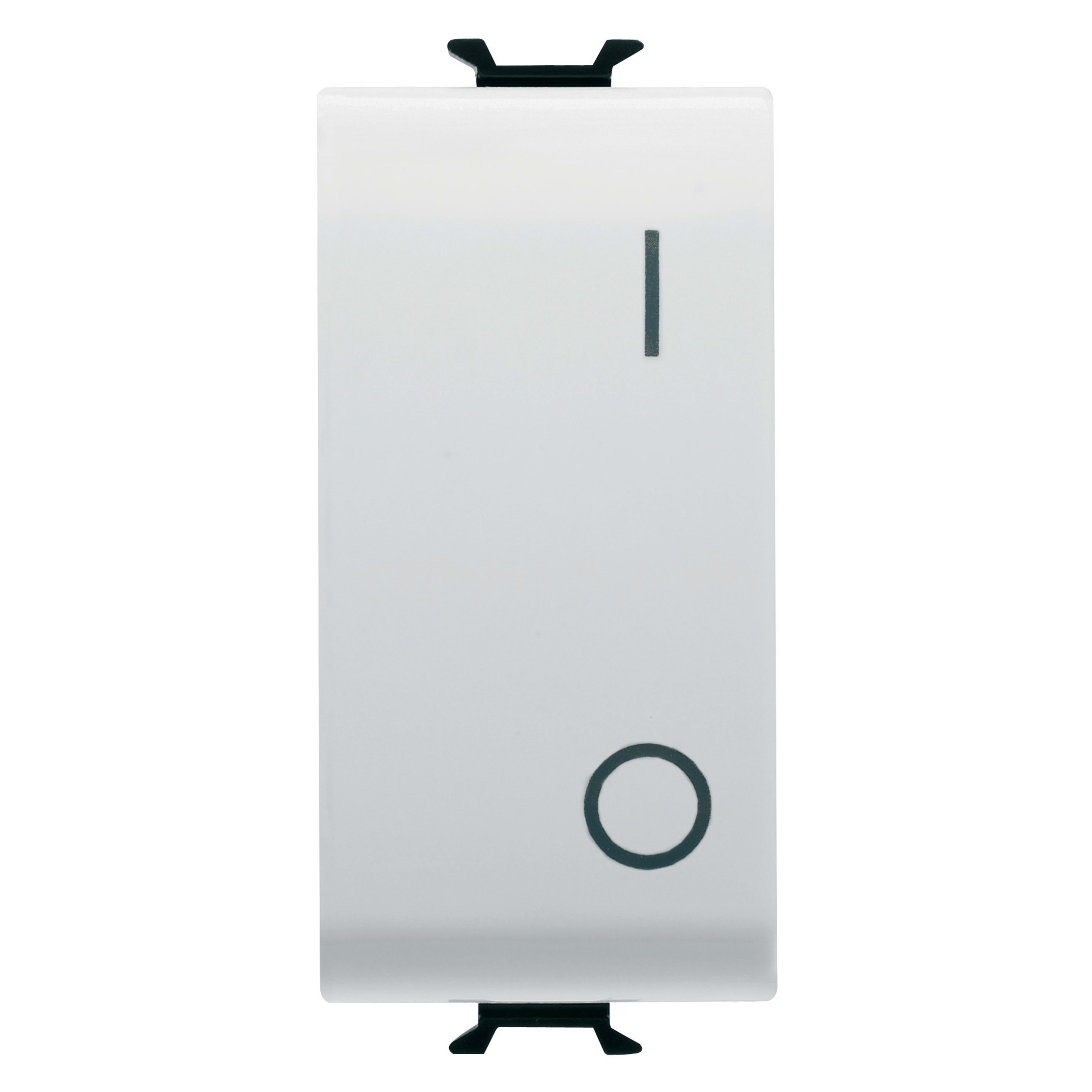 GEWISS - GEWGW15007 INTERRUTTORE BIPOLARE 250V ac PER IMPIEGHI GRAVOSI - 25AX - TASTO NEUTRO - SIMBOLO 0/1 - 1 MODULO - BIANCO SATINATO - CHORUSMART