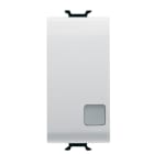 GEWISS - GEWGW15133 PULSANTE UNIPOLARE 250V ac - NA 16A ILLUMINABILE - CON LENTE NEUTRA SOSTITUIBILE - 1 MODULO - BIANCO SATINATO - CHORUSMART