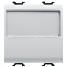 GEWISS - GEWGW15191 PULSANTE CON TARGA PORTANOME ILLUMINABILE 250V ac - NA 10A - 2 MODULI - BIANCO SATINATO - CHORUSMART