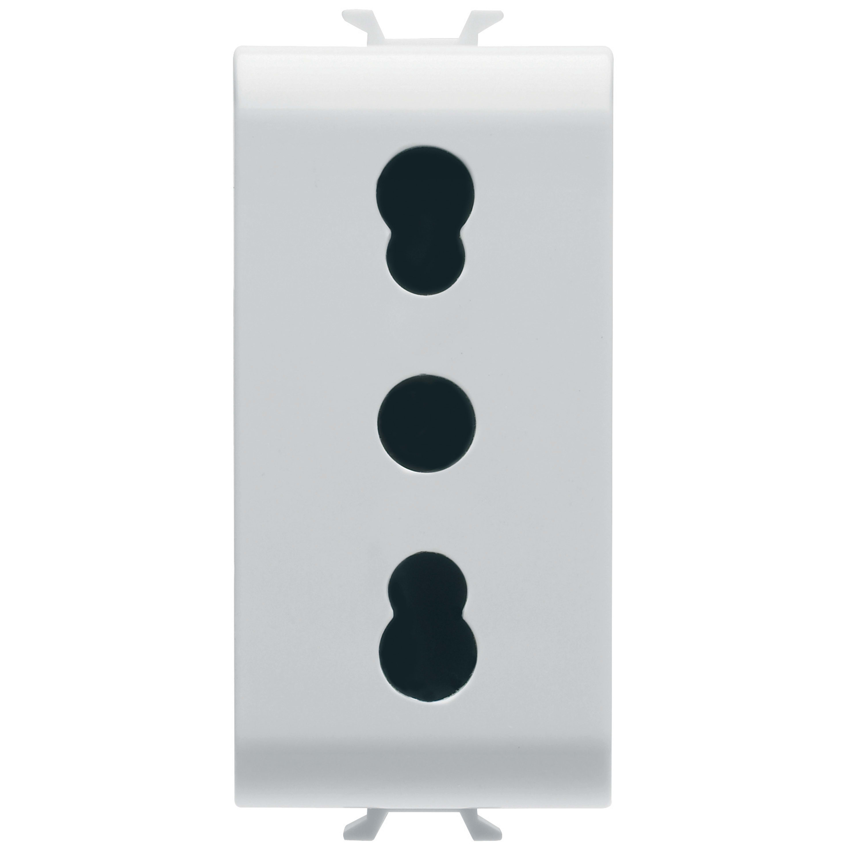 GEWISS - GEWGW15203 PRESA STANDARD ITALIANO 250V ac - 2P+T 16A BIVALENTE - P11-P17 - 1 MODULO - BIANCO SATINATO - CHORUSMART