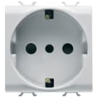 GEWISS - GEWGW15205 PRESA STANDARD ITALIANO/TEDESCO 250V ac - 2P+T 16A - P30 - 2 MODULI - BIANCO SATINATO - CHORUSMART