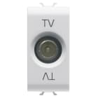 GEWISS - GEWGW15361 PRESA COASSIALE TV SCHERMATURA CLASSE A - CONNETTORE IEC MASCHIO 9.5mm - DIRETTA CON PASSAGGIO DI CORRENTE - 1 MODULO - BIANCO SATINATO - CHORUSMART