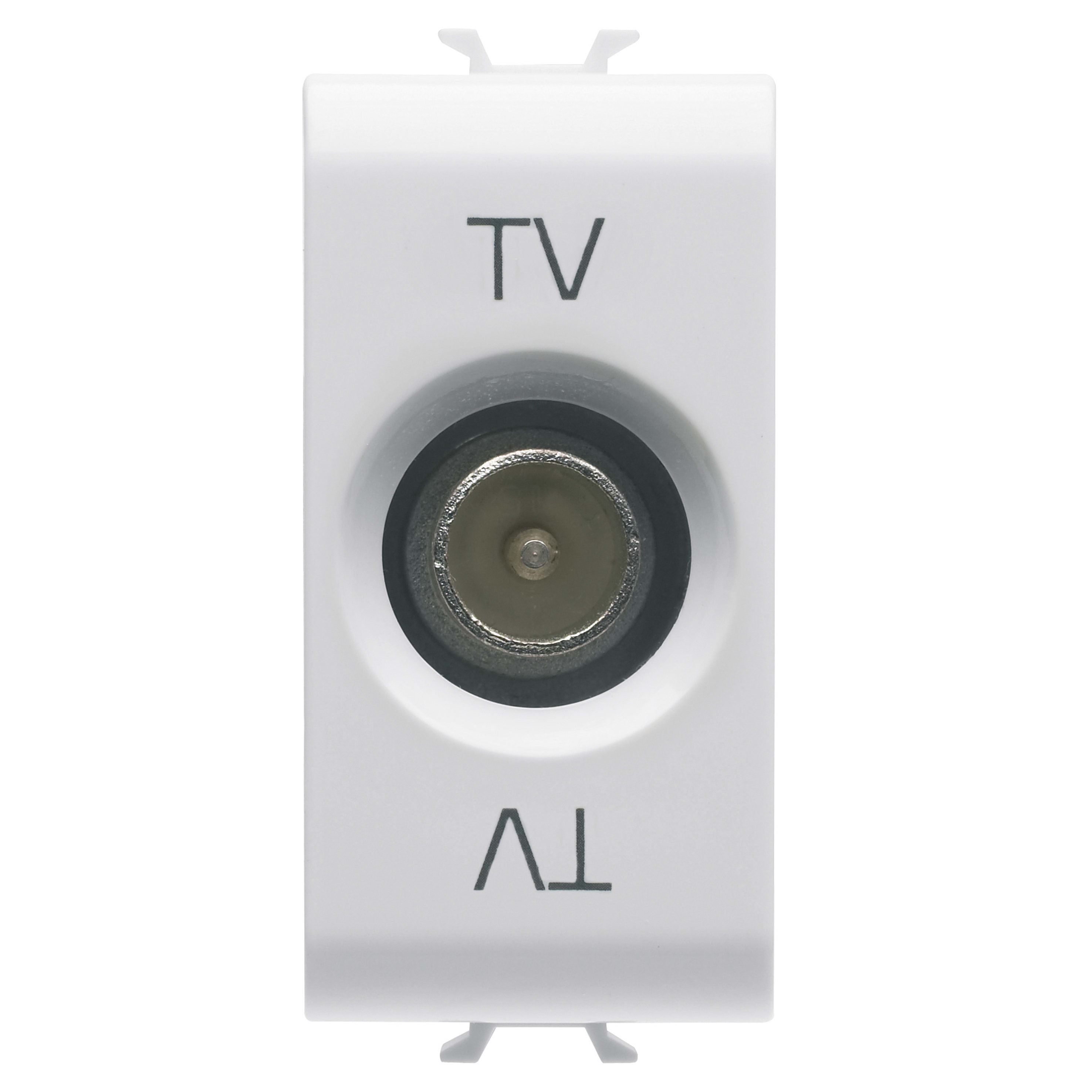 GEWISS - GEWGW15362 PRESA COASSIALE TV SCHERMATURA CLASSE A - CONNETTORE IEC MASCHIO 9,5mm - PASSANTE 5 dB - 1 MODULO - BIANCO SATINATO - CHORUSMART