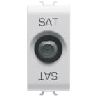GEWISS - GEWGW15371 PRESA TV/SAT SCHERMATURA CLASSE A - CONNETTORE F FEMMINA - DIRETTA CON PASSAGGIO DI CORRENTE - 1 MODULO - BIANCO SATINATO - CHORUSMART