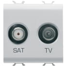 GEWISS - GEWGW15383 PRESA TV-SAT - DIRETTA - 2 MODULI - BIANCO SATINATO - CHORUSMART
