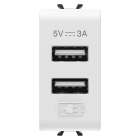 GEWISS - GEWGW15447 ALIMENTATORE USB A+A 5V 3A 1M BIA.SAT.