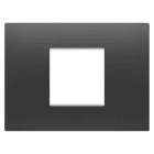 GEWISS - GEWGW16002DB PLACCA EGO - IN TECNOPOLIMERO - 2 POSTI - NERO SATINATO - CHORUSMART
