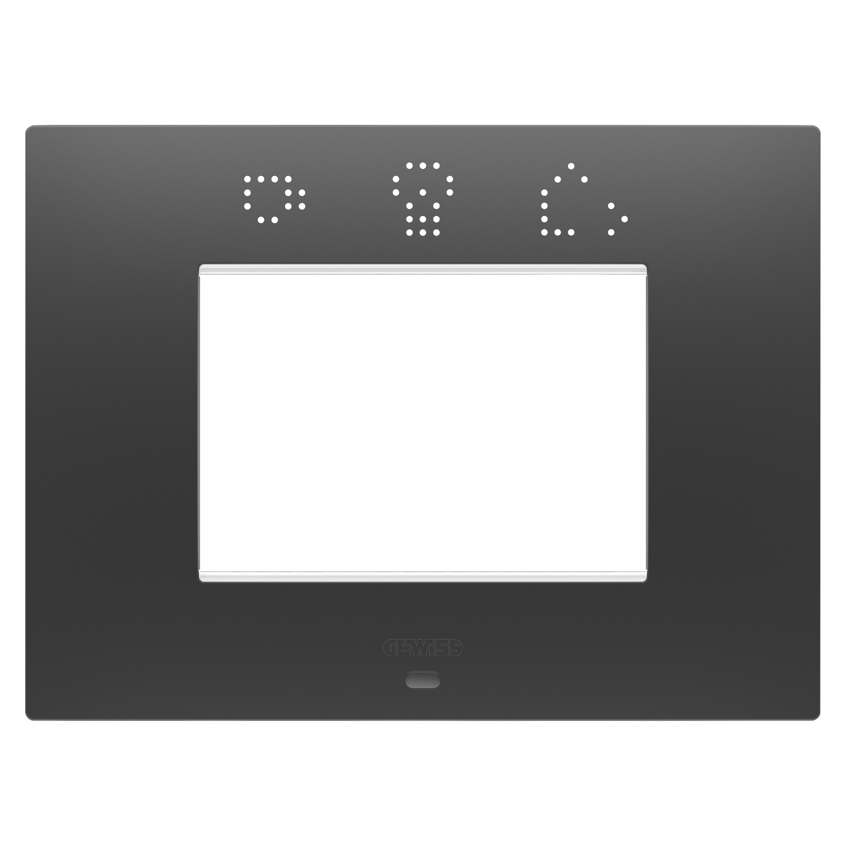 GEWISS - GEWGW16003SDB PLACCA EGO SMART - IN TECNOPOLIMERO VERNICIATO - 3 POSTI - NERO SATINATO - CHORUSMART