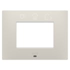 GEWISS - GEWGW16003SNB PLACCA EGO SMART - IN TECNOPOLIMERO VERNICIATO - 3 POSTI - NATURAL BEIGE - CHORUSMART