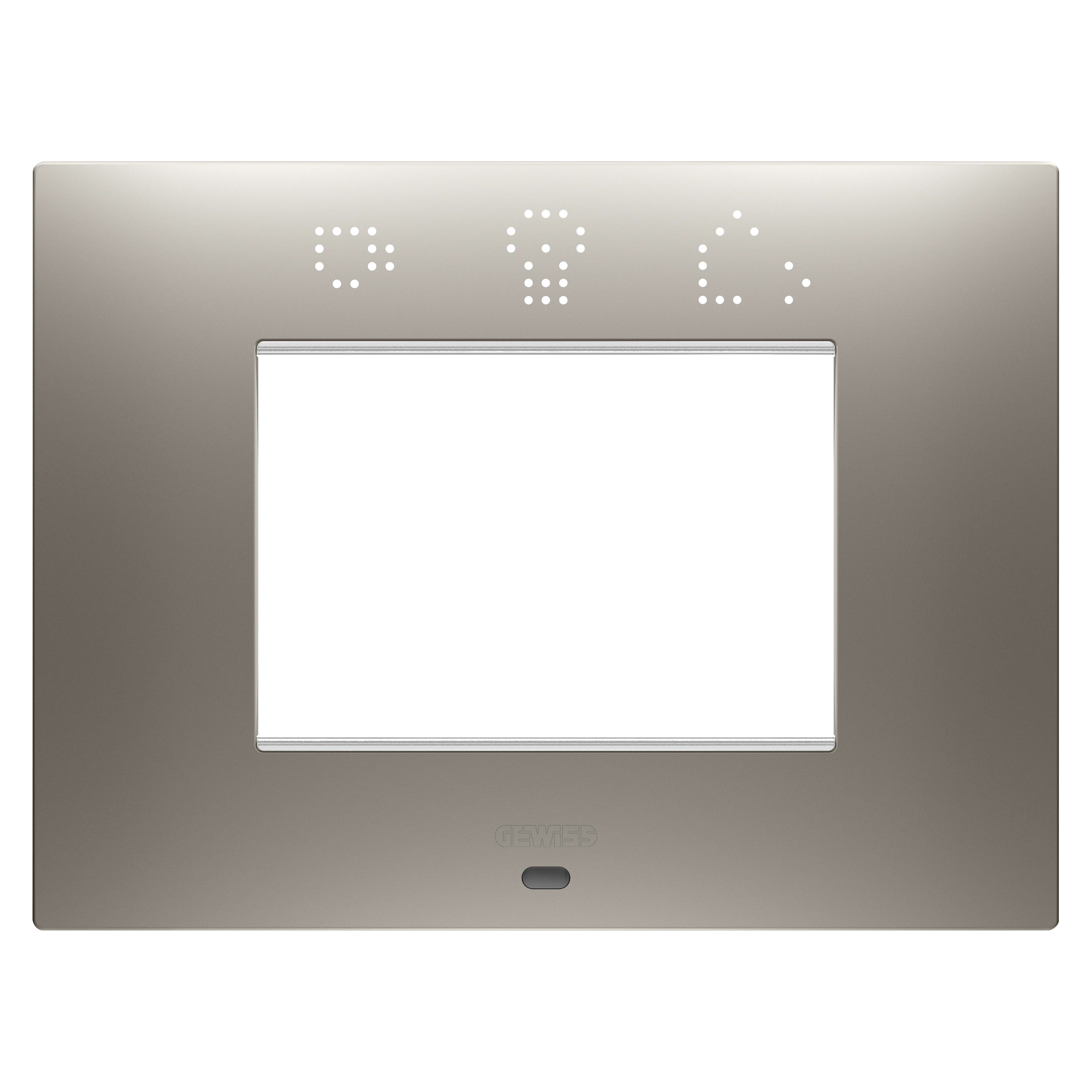 GEWISS - GEWGW16003SST PLACCA EGO SMART - IN TECNOPOLIMERO VERNICIATO - 3 POSTI - ACCIAIO - CHORUSMART