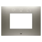 GEWISS - GEWGW16003SST PLACCA EGO SMART - IN TECNOPOLIMERO VERNICIATO - 3 POSTI - ACCIAIO - CHORUSMART
