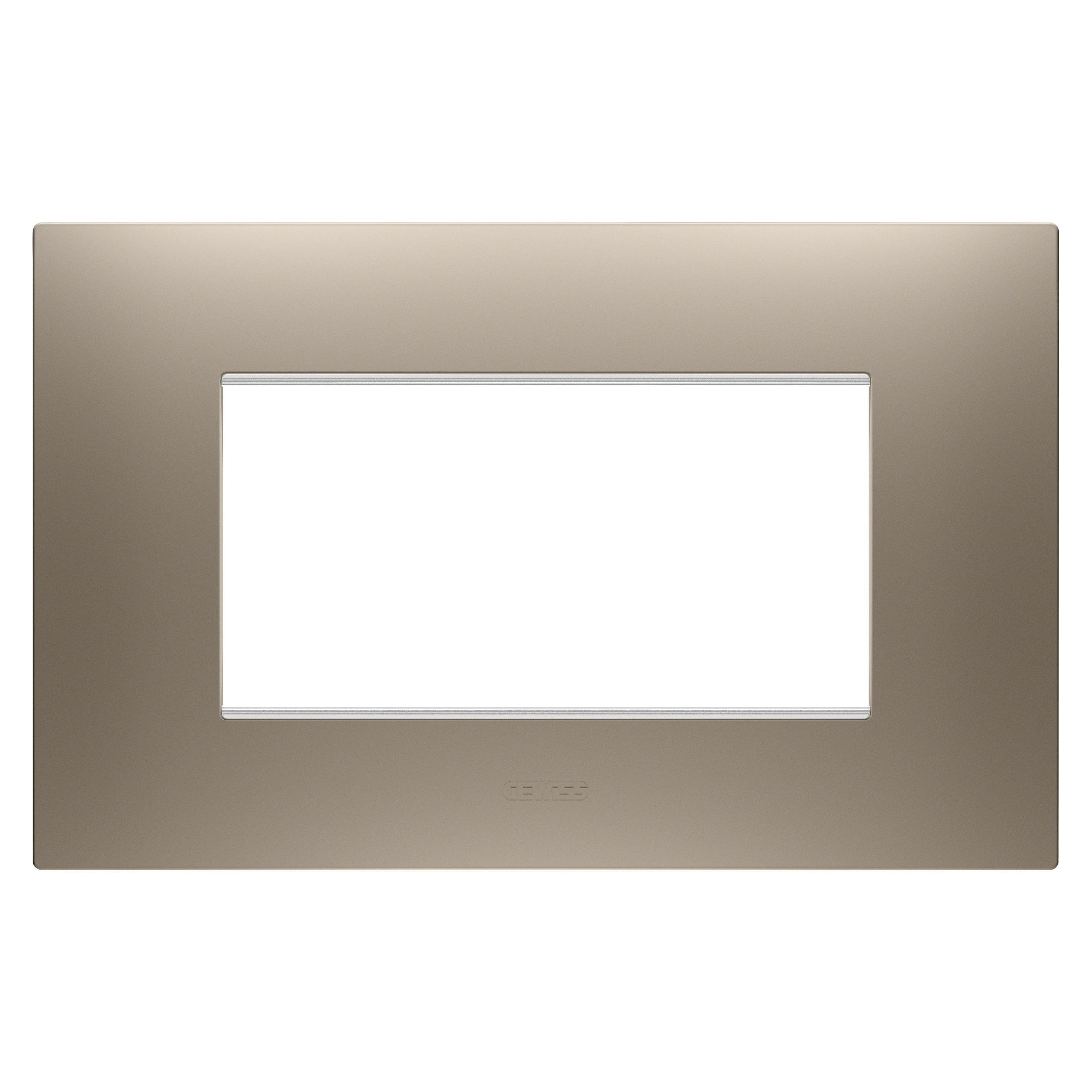 GEWISS - GEWGW16004BR PLACCA EGO - IN TECNOPOLIMERO VERNICIATO - 4 POSTI - BRONZO CHIARO - CHORUSMART