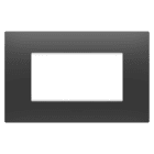 GEWISS - GEWGW16004DB PLACCA EGO - IN TECNOPOLIMERO - 4 POSTI - NERO SATINATO - CHORUSMART