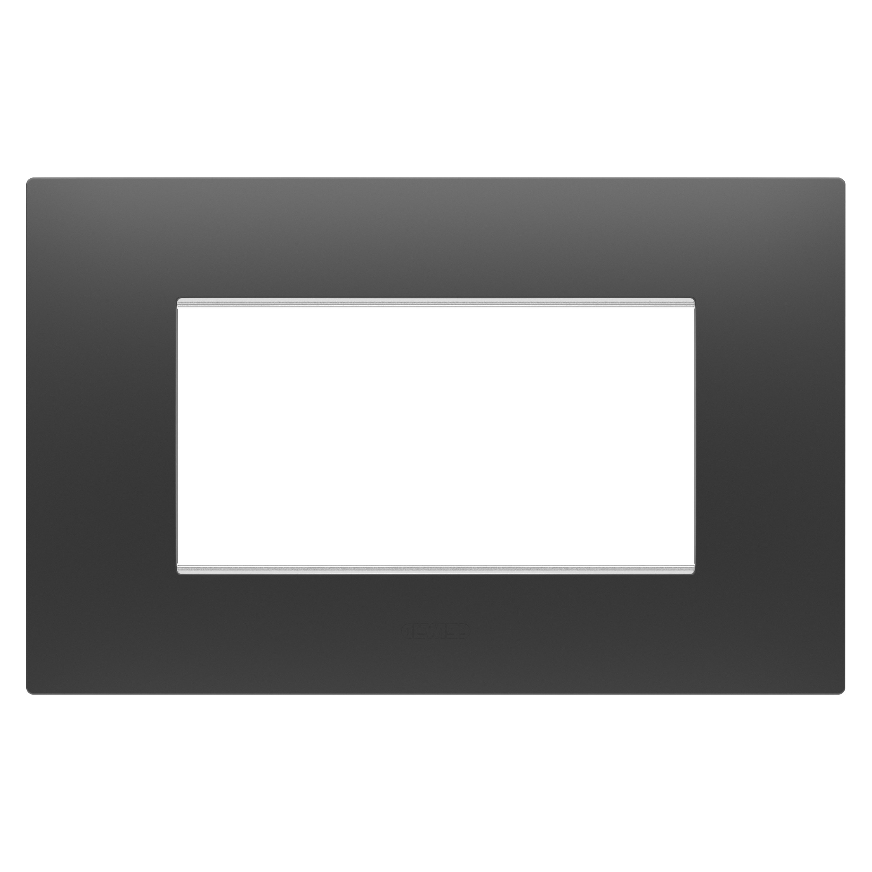 GEWISS - GEWGW16004DB PLACCA EGO 4M NERO SATINATO