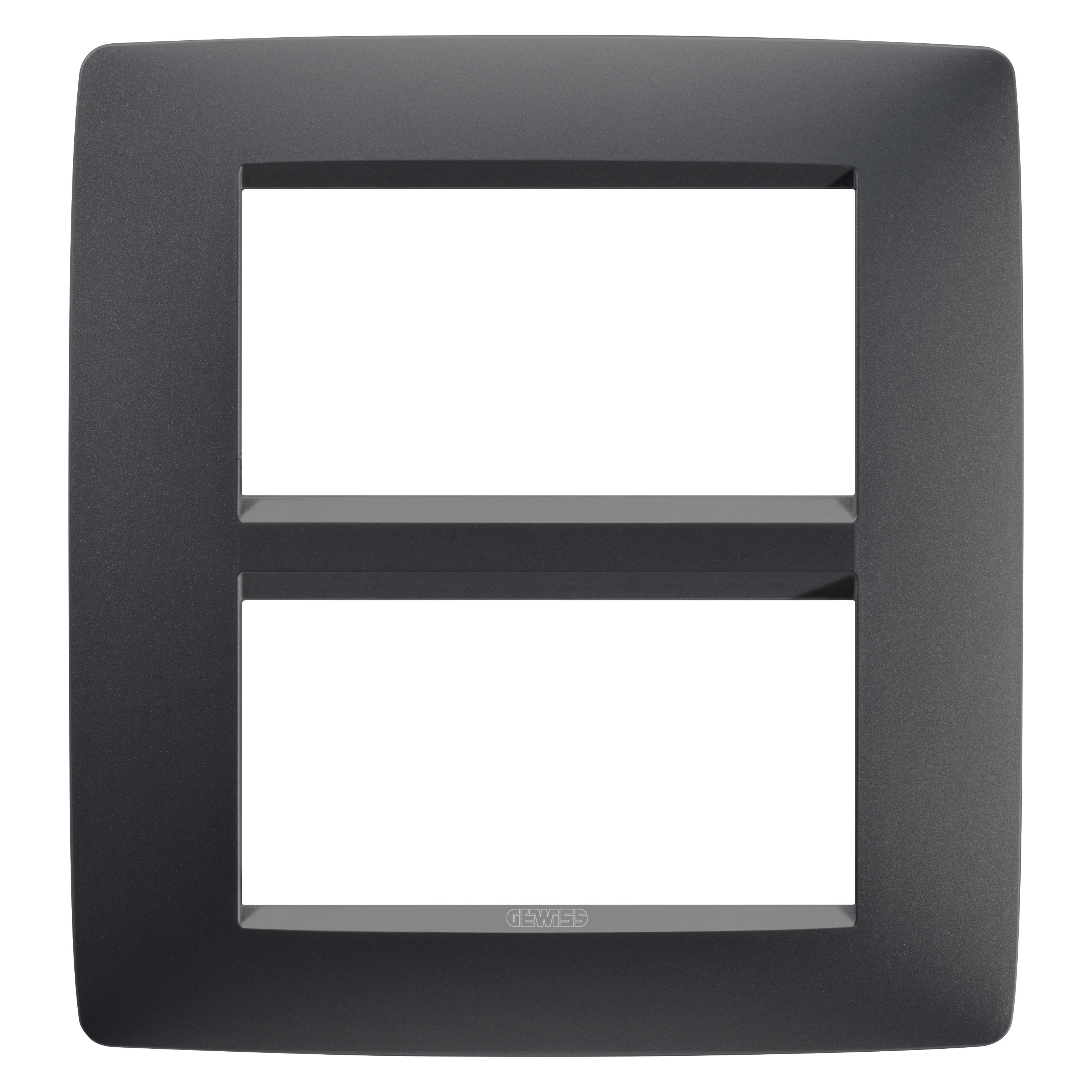 GEWISS - GEWGW16108VN PLACCA ONE - IN TECNOPOLIMERO VERNICIATO - 8 POSTI - NERO SATINATO - CHORUSMART
