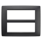 GEWISS - GEWGW16112VN PLACCA ONE 6+6M NERO SATINATO