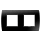 GEWISS - GEWGW16123TN PLACCA ONE INTERNATIONAL - IN TECNOPOLIMERO - 2+2 POSTI ORIZZONTALE - NERO TONER - CHORUSMART