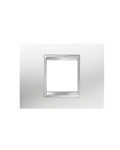 GEWISS - GEWGW16202TB PLACCA LUX - IN TECNOPOLIMERO - 2 POSTI - BIANCO - CHORUSMART