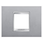 GEWISS - GEWGW16202VT PLACCA LUX - IN TECNOPOLIMERO VERNICIATO - 2 POSTI - TITANIO - CHORUSMART