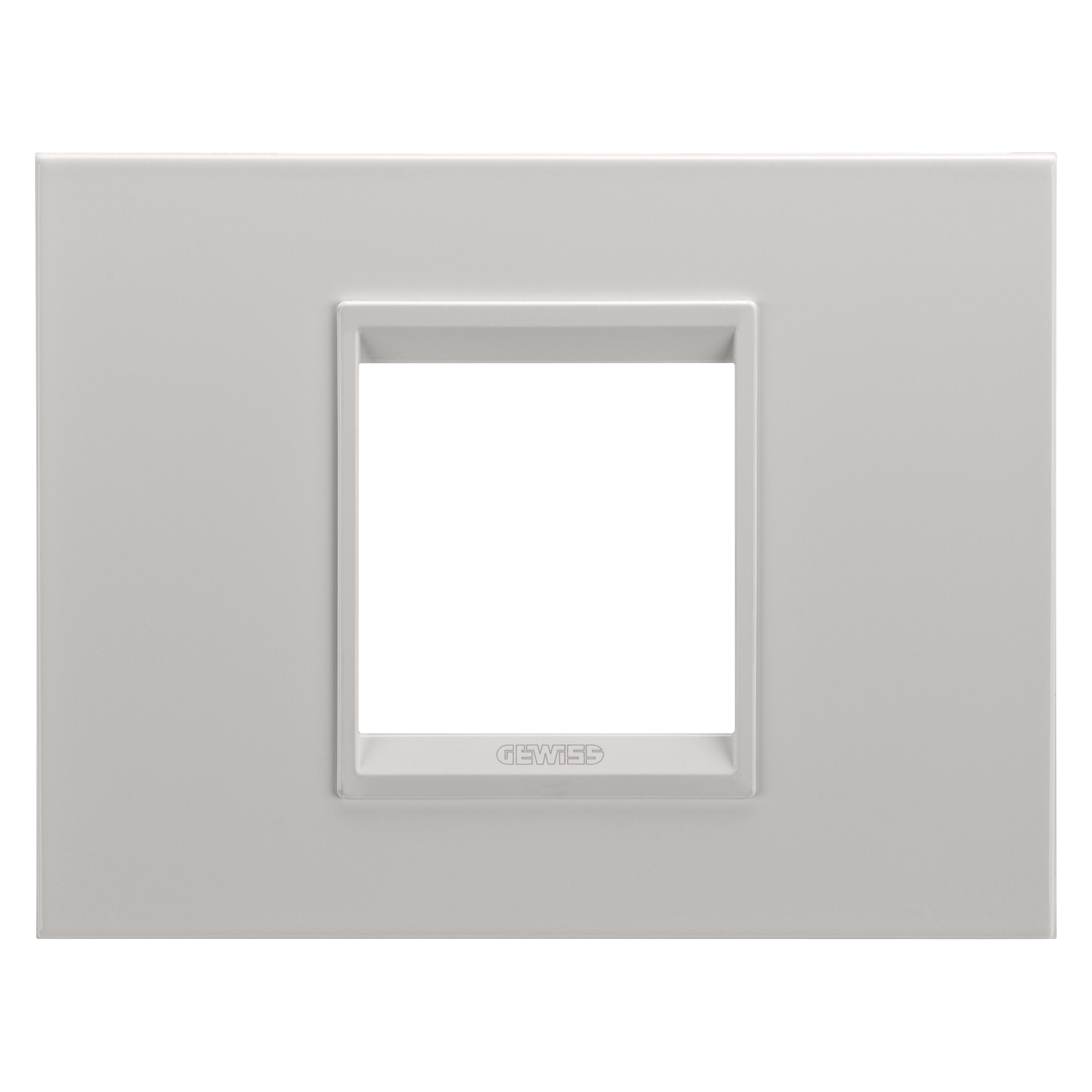 GEWISS - GEWGW16202XL PLACCA LUX - IN METALLO - 2 POSTI - NATURAL BEIGE MONOCHROME - CHORUSMART