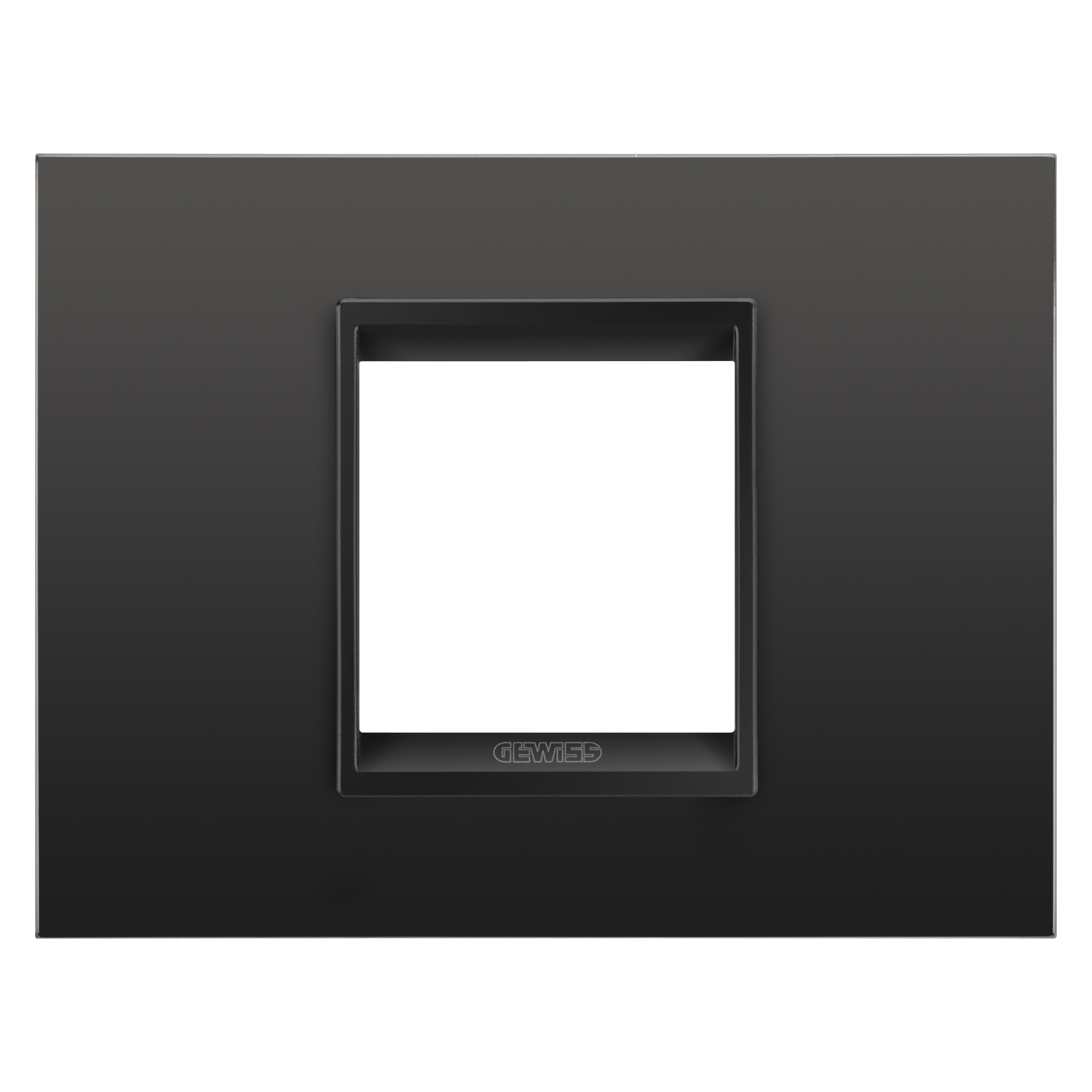 GEWISS - GEWGW16202XM PLACCA LUX 2M METAL NERO SATINATO MONOCH