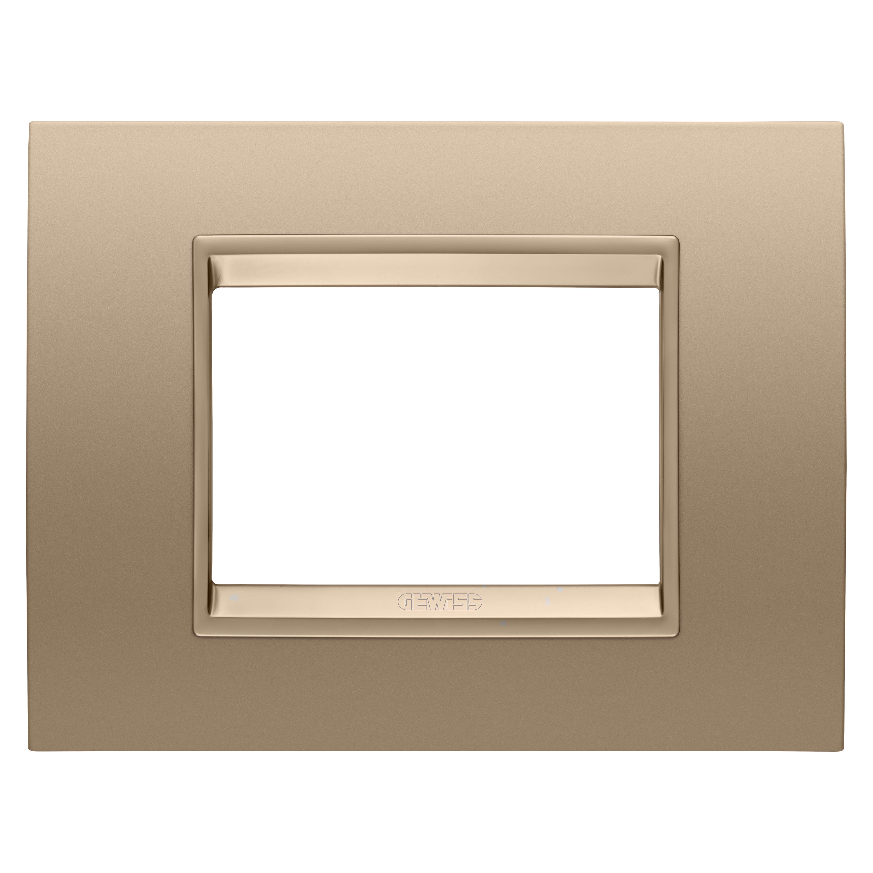 GEWISS - GEWGW16203XE PLACCA LUX 3M METALLO RAME CHIARO
