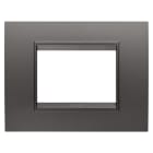 GEWISS - GEWGW16203XF PLACCA LUX - IN METALLO - 3 POSTI - CANNA DI FUCILE - CORNICE CANNA DI FUCILE OPACO - CHORUSMART