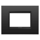 GEWISS - GEWGW16203XM PLACCA LUX - IN METALLO - 3 POSTI - NERO SATINATO MONOCHROME - CHORUSMART